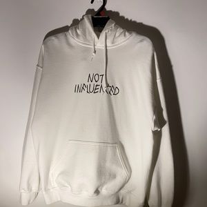Large white hoodie